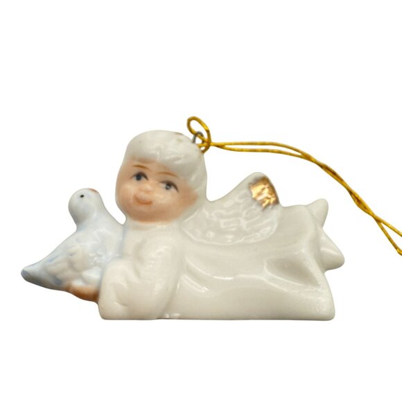 Christmas Around The World Angels Set 4 Porcelain Ornaments with Animals - Picture 8 of 10